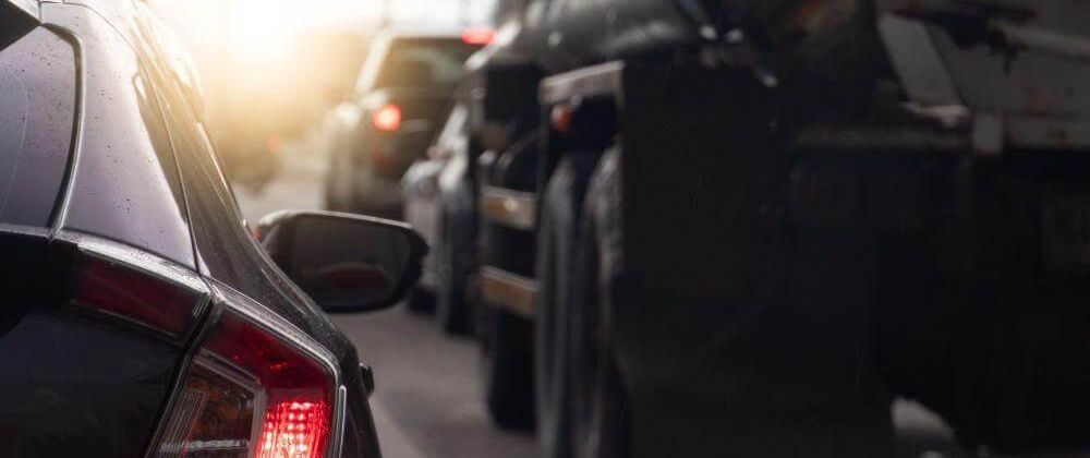 Close-up of car tail lights