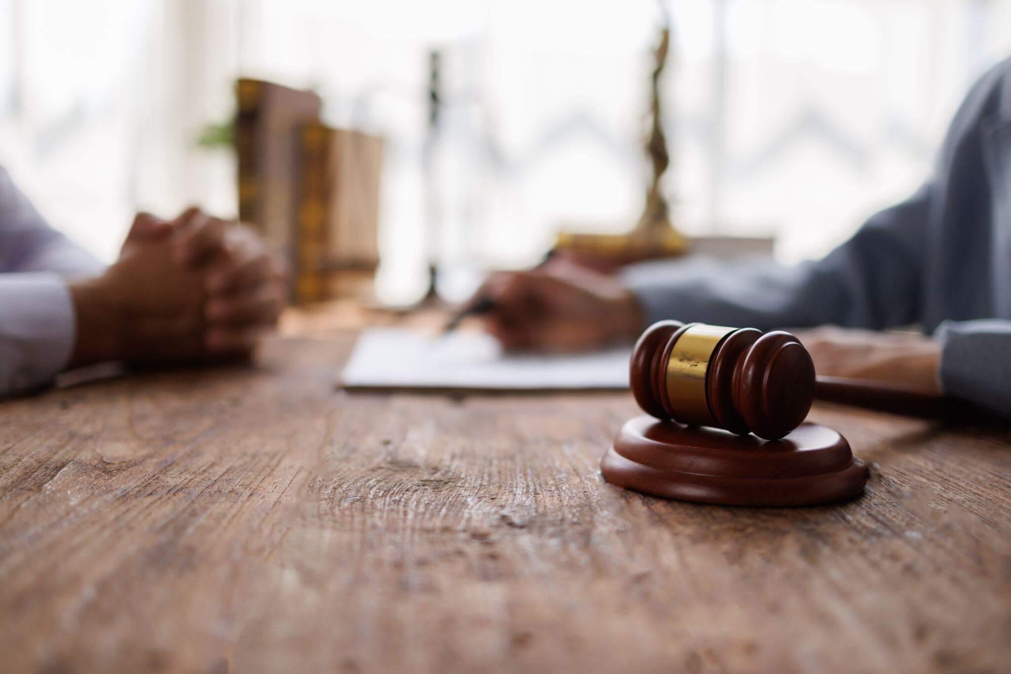 a wooden judge